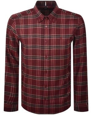 BOSS BUSINESS Boss Liam Check Shirt Dark - Red
