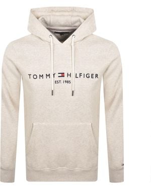 Tommy Hilfiger Logo Hoodie - Natural