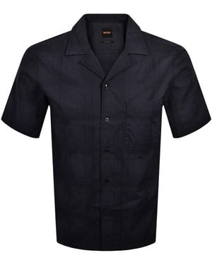 BOSS Boss Rayer M Short Sleeve Shirt - Blue