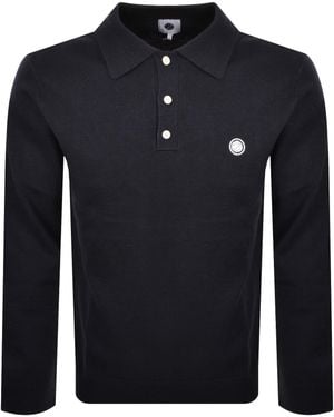 Pretty Green Knit Polo T Shirt - Blue