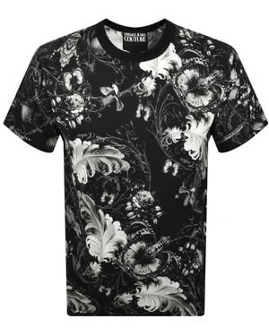 Versace Jeans Couture Couture All Over T Shirt - Black