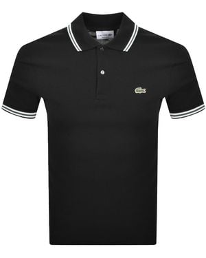 Lacoste Tipped Polo T Shirt - Black