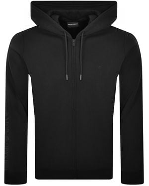 Armani Emporio Lounge Full Zip Hoodie - Black