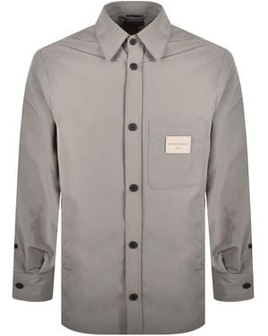 Armani Emporio Logo Overshirt - Grey