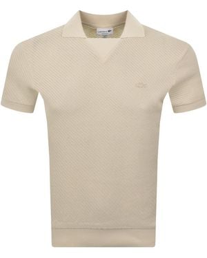 Lacoste Knit Polo Shirt - Natural