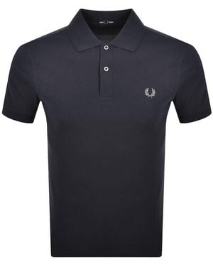 Fred Perry Plain Polo T Shirt - Blue