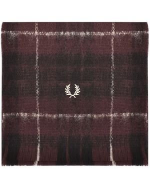 Fred Perry Tartan Scarf - Brown