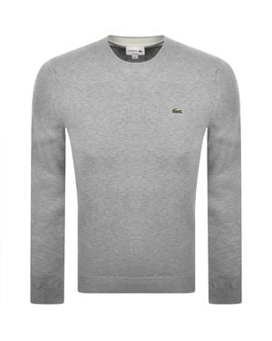 Lacoste Crew Neck Knit Jumper - Grey