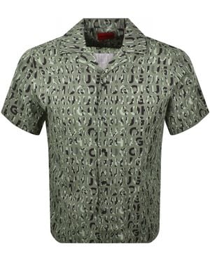 HUGO Ellino Straight Fit Shirt - Green