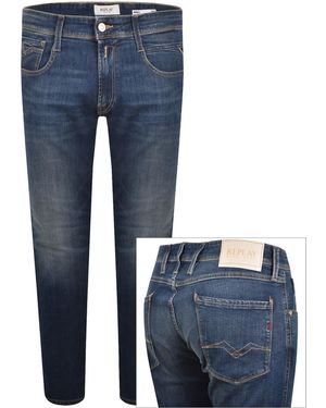 Replay Anbass Slim Fit Jeans Mid Wash - Blue