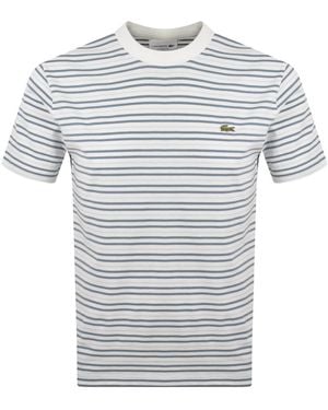 Lacoste Stripe T Shirt - Gray