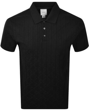 Calvin Klein Mercerized Emblem Polo T Shirt - Black