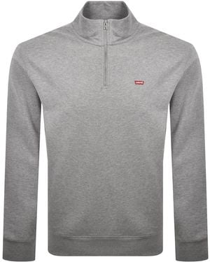 Levi's Original Quarter Zip Sweatshirt - Grey