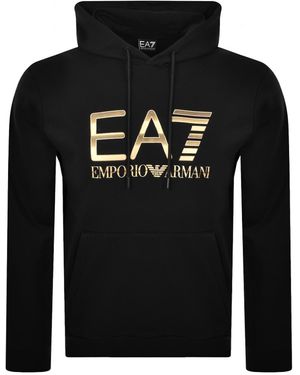 EA7 Emporio Armani Logo Hoodie - Black