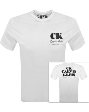 Calvin Klein Jeans Graphic T Shirt - White