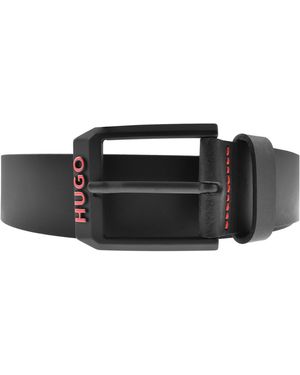 HUGO Gelio Leather Belt - Black