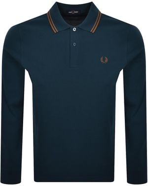 Fred Perry Twin Tipped Polo T Shirt - Blue
