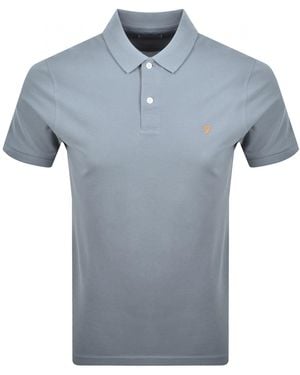 Farah Farah Cunningham Polo T Shirt - Blue