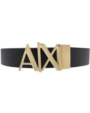 ARMANI EXCHANGE Reversible Plate Belt - Brown
