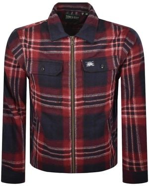 Superdry Vintage Wool Miller Overshirt - Red