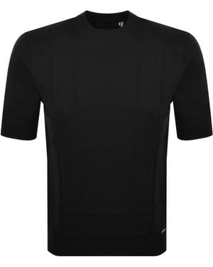 Luke 1977 Lerwick Tonal Knit T Shirt - Black
