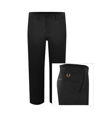 Fred Perry Slim Fit Twill Trousers - Black
