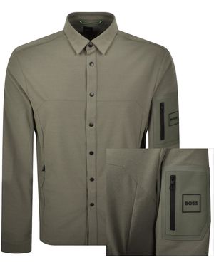 BOSS Boss Tour Waffle Overshirt - Green