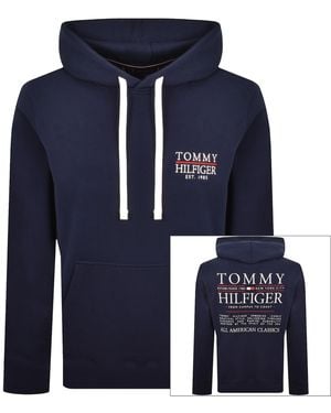 Tommy Hilfiger Heritage Hoodie Carbon - Blue