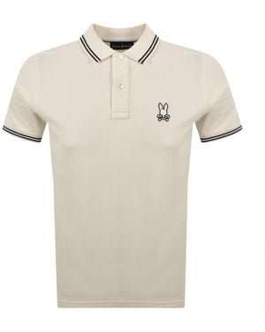 Psycho Bunny Sayer Pique Polo T Shirt - Natural