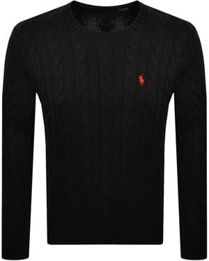 Ralph Lauren Cable Knit Jumper - Black