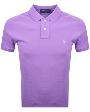 Ralph Lauren Slim Fit Polo T Shirt - Purple