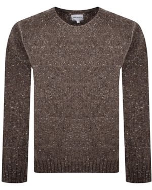 Norse Projects Jonas Donegal Diamond Jumper - Brown
