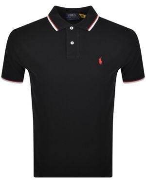 Ralph Lauren Twin Tipped Polo T Shirt - Black