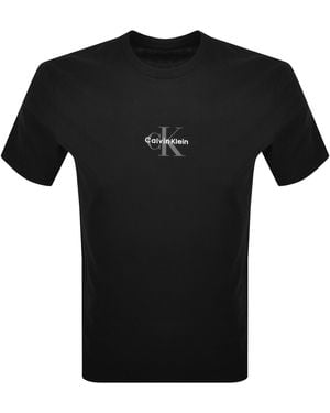Calvin Klein Jeans Monologo T Shirt - Black