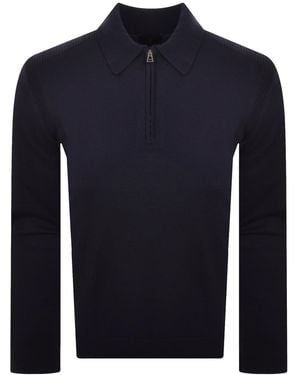 Belstaff Kyle Knitted Polo Shirt - Blue