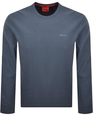 HUGO Austin Long Sleeved T Shirt - Blue