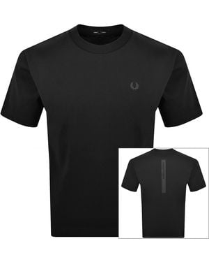 Fred Perry Reflective Print T Shirt - Black