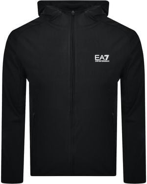 EA7 Emporio Armani Vigor7 Logo Hoodie - Black