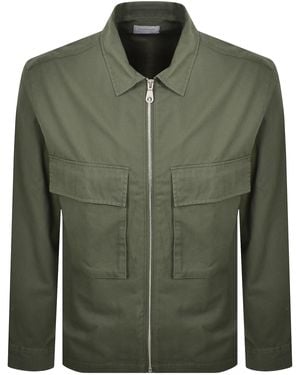 Farah Farah Murphy Long Sleeve Overshirt - Green