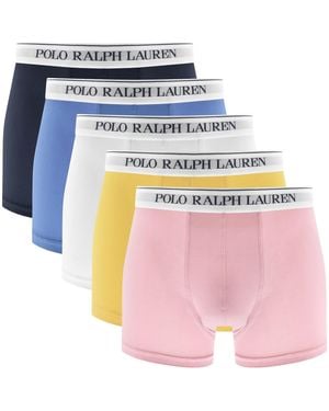 Ralph Lauren Underwear 5 Pack Boxer Trunks - Blue