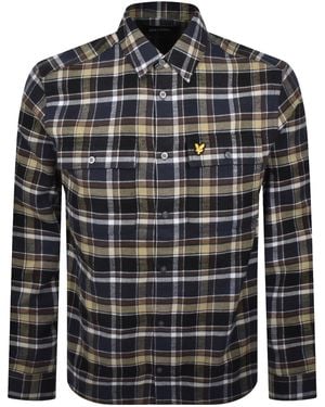 Lyle & Scott Brushed Check Shirt - Black