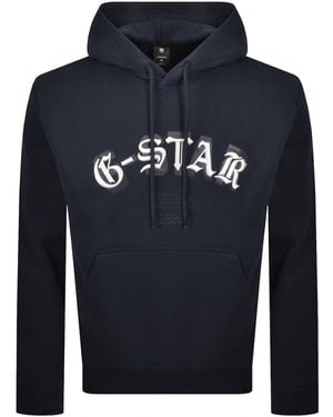 G-Star Logo Hoodie - Blue