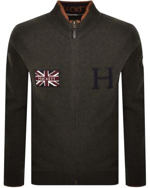 Hackett London Rally Knit Cardigan - Black
