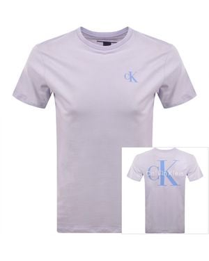 Calvin Klein Jeans Monologo T Shirt Island - Purple
