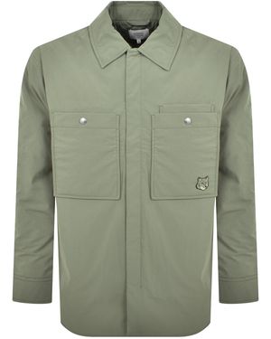 Maison Kitsuné Logo Overshirt - Green