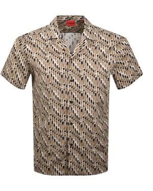 HUGO Ellino Shirt - Brown