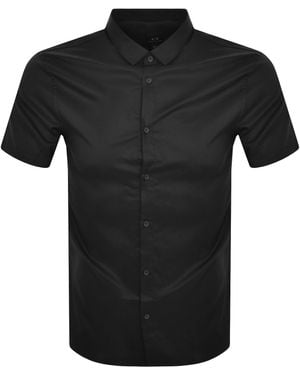ARMANI EXCHANGE Short Sleeved Shirt - Black