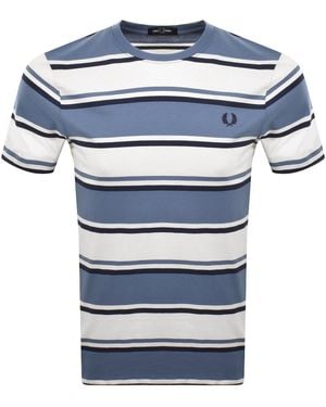 Fred Perry Bold Stripe T Shirt Ace - Blue