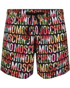 Moschino Logo Swim Shorts - Red