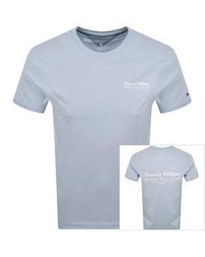Tommy Hilfiger Back Graphic T Shirt - Blue